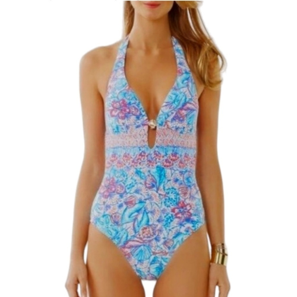 Lilly Pulitzer The Seafarer NWOT Seashell Swim Suit XS - Picture 2 of 8